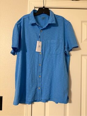 Southern Tide Light Blue Short-Sleeve Button-Down Shirt
